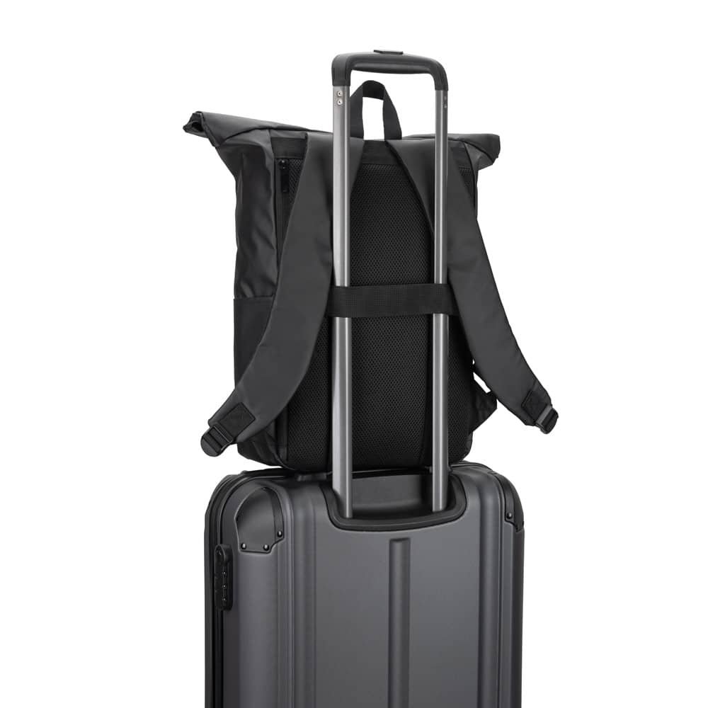 OSASCO BPACK. Mochila "Roll top" (14") em poliéster reciclado 600D de alta densidade com revestimento resistente à água (20 L)