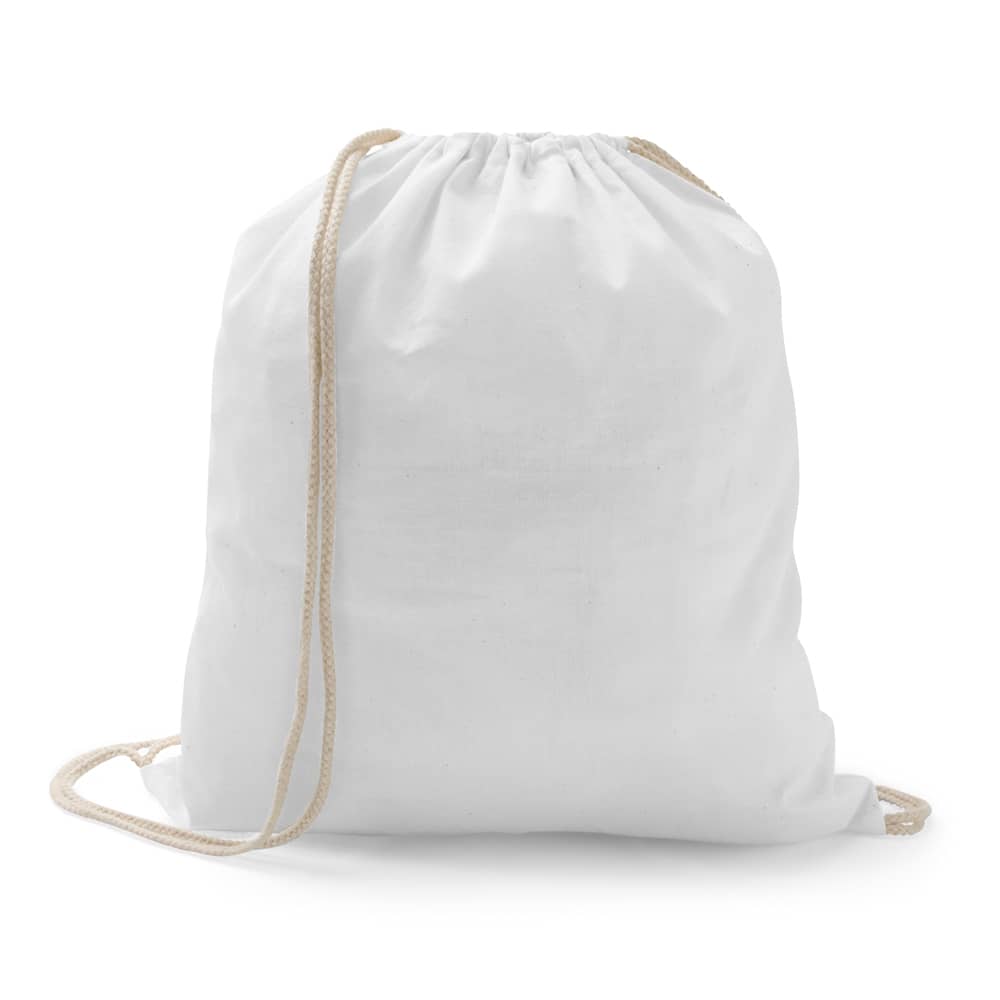 Sacola tipo mochila 100% algodão (100g/m²)