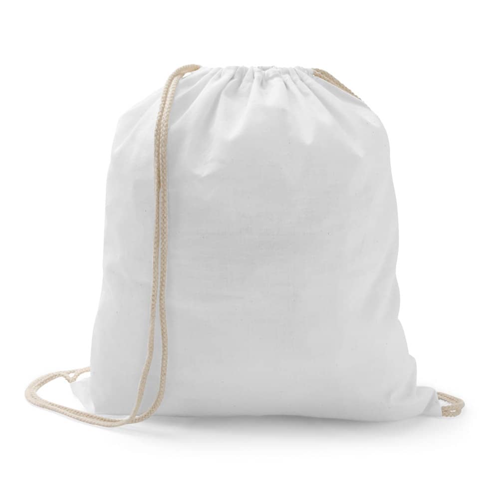 Sacola tipo mochila 100% algodão (100g/m²)