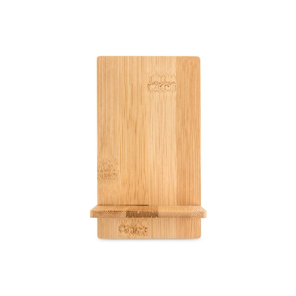 Suporte para celular em bambu, desmontável em duas partes