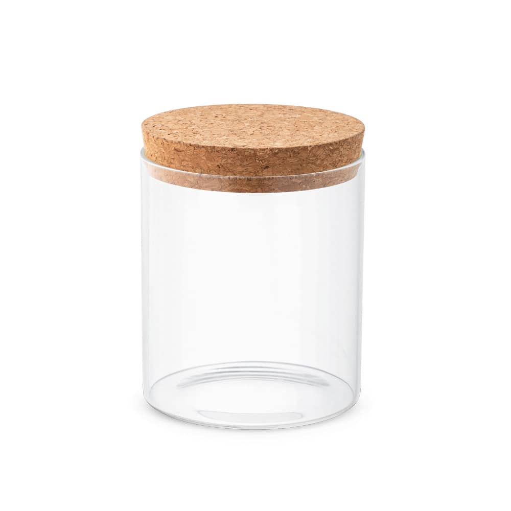 Frasco em vidro borosilicato com tampa de cortiça 700 mL