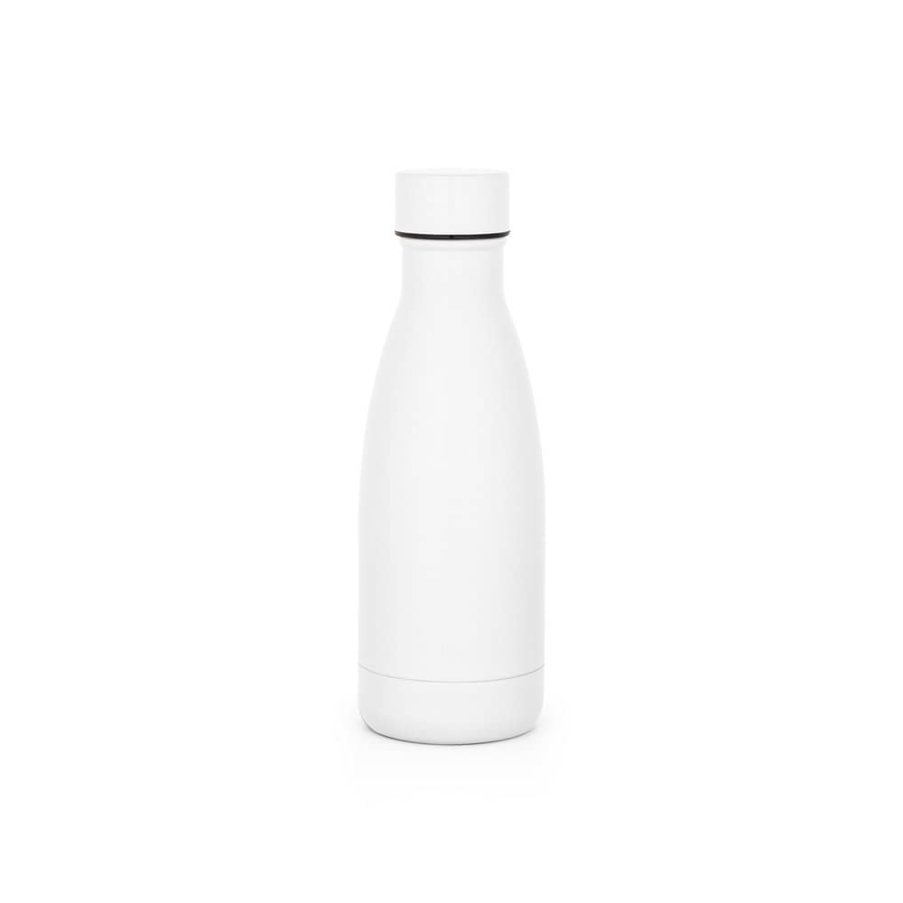Garrafa térmica em aço inox 90% reciclado de parede dupla isolada a vácuo, com acabamento em mate (400 mL)
