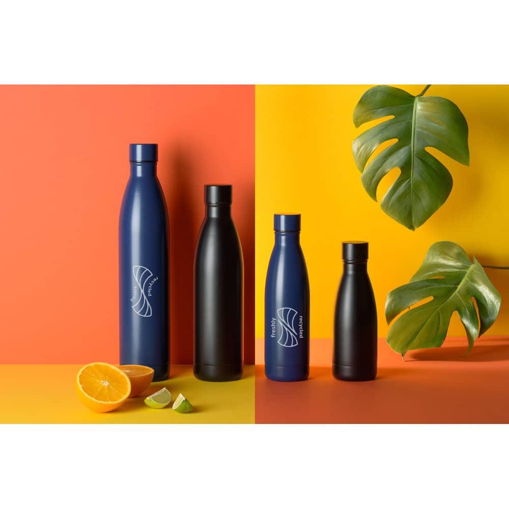 Garrafa térmica em aço inox 90% reciclado de parede dupla isolada a vácuo, com acabamento em mate (520 mL)
