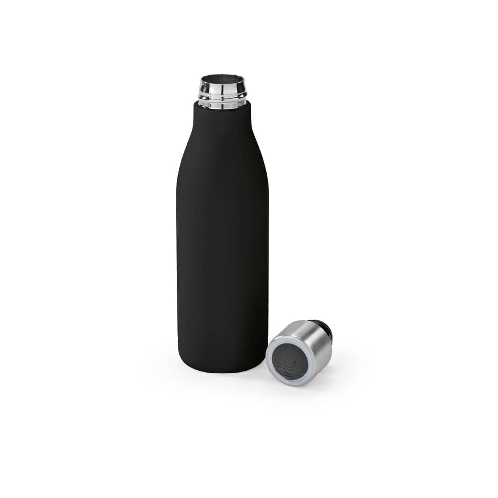 Garrafa térmica em aço inox 90% reciclado de parede dupla com sistema de auto-sanitização UV (500 mL)