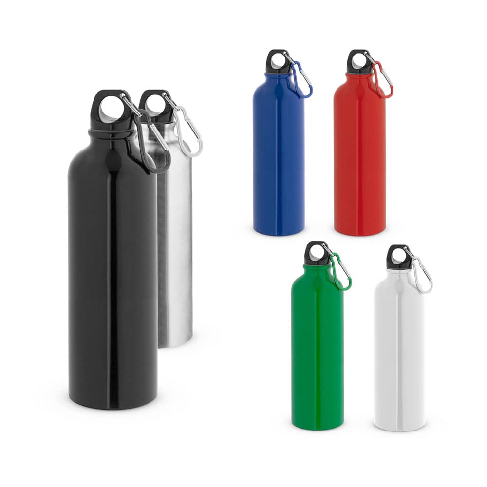 KARSTEN L. Squeeze esportiva em aço inox de parede simples (790 mL)